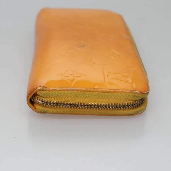LOUIS VUITTON Monogram Vernis Zippy Wallet Jaune Passion M91733 LV Auth 112909 - Picture 3 of 16